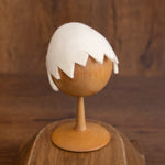 Newborn Egg Costume: Felted Wool Outfit with Hat and Shell Button for Easter Photography Props