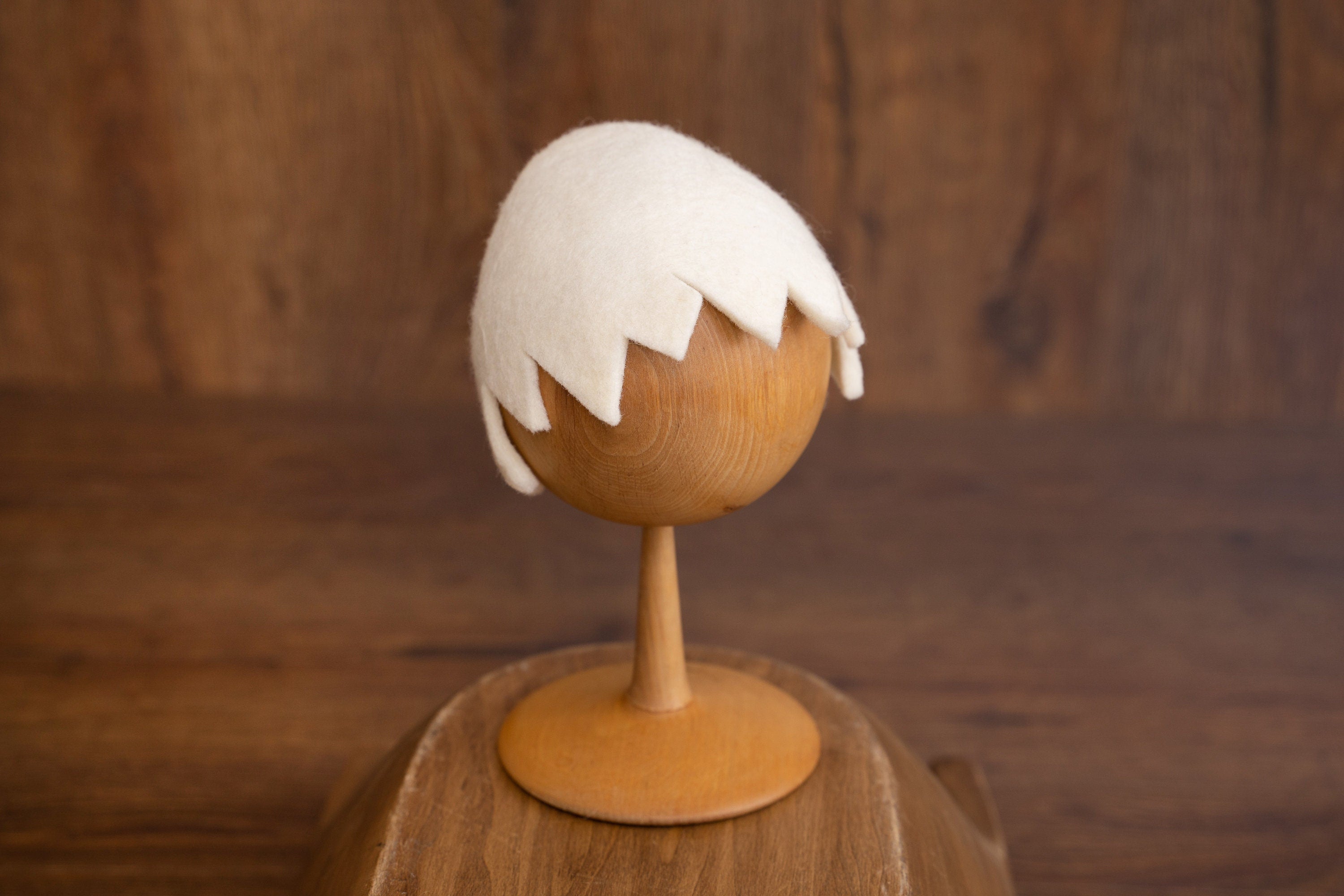 Newborn Egg Costume: Felted Wool Outfit with Hat and Shell Button for Easter Photography Props