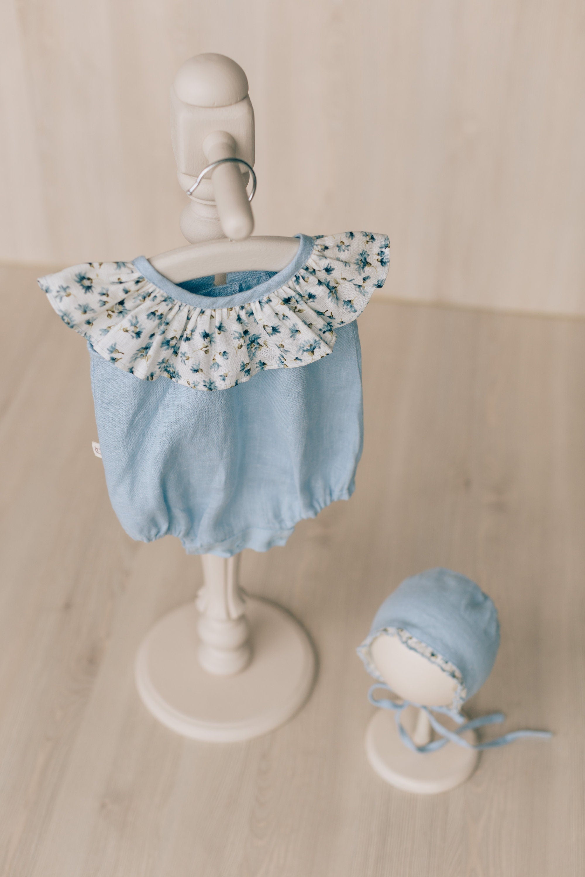 Baby Linen Sets, Baby Girl Linen Romper, Baby Linen Apparel, Linen Boho Dress, Newborn Girl Coming Home outfit, Newborn Photography Outfit