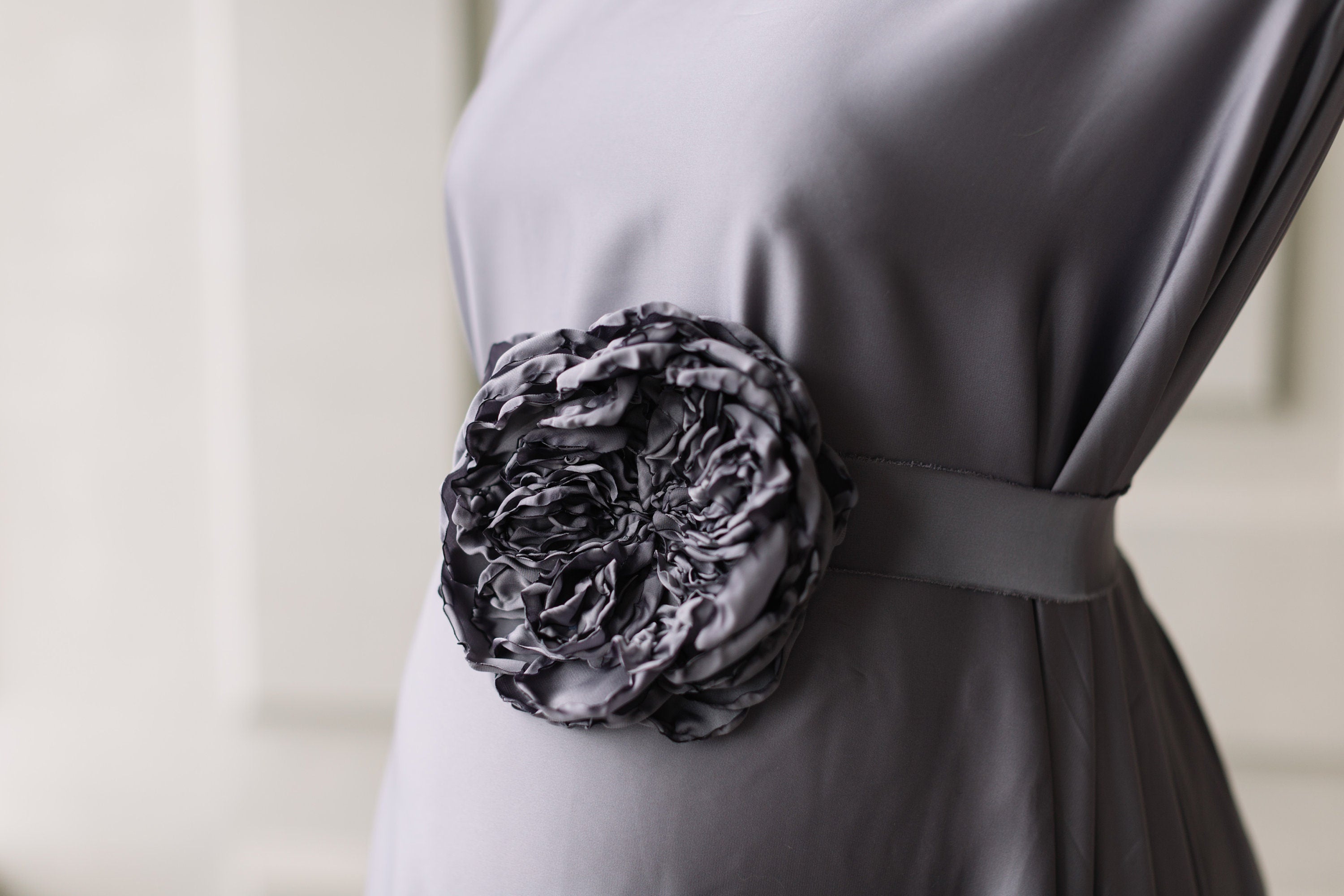 Maternity Silk Fabric with Silk Flower Rose, Silk Maternity Gown, Maternity Photography prop, Maternity Tossing Fabric, Pregnancy Photo Prop