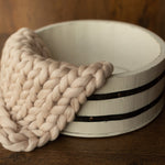 Vintage-style pine wood bowl and bucket – newborn photo session accessory