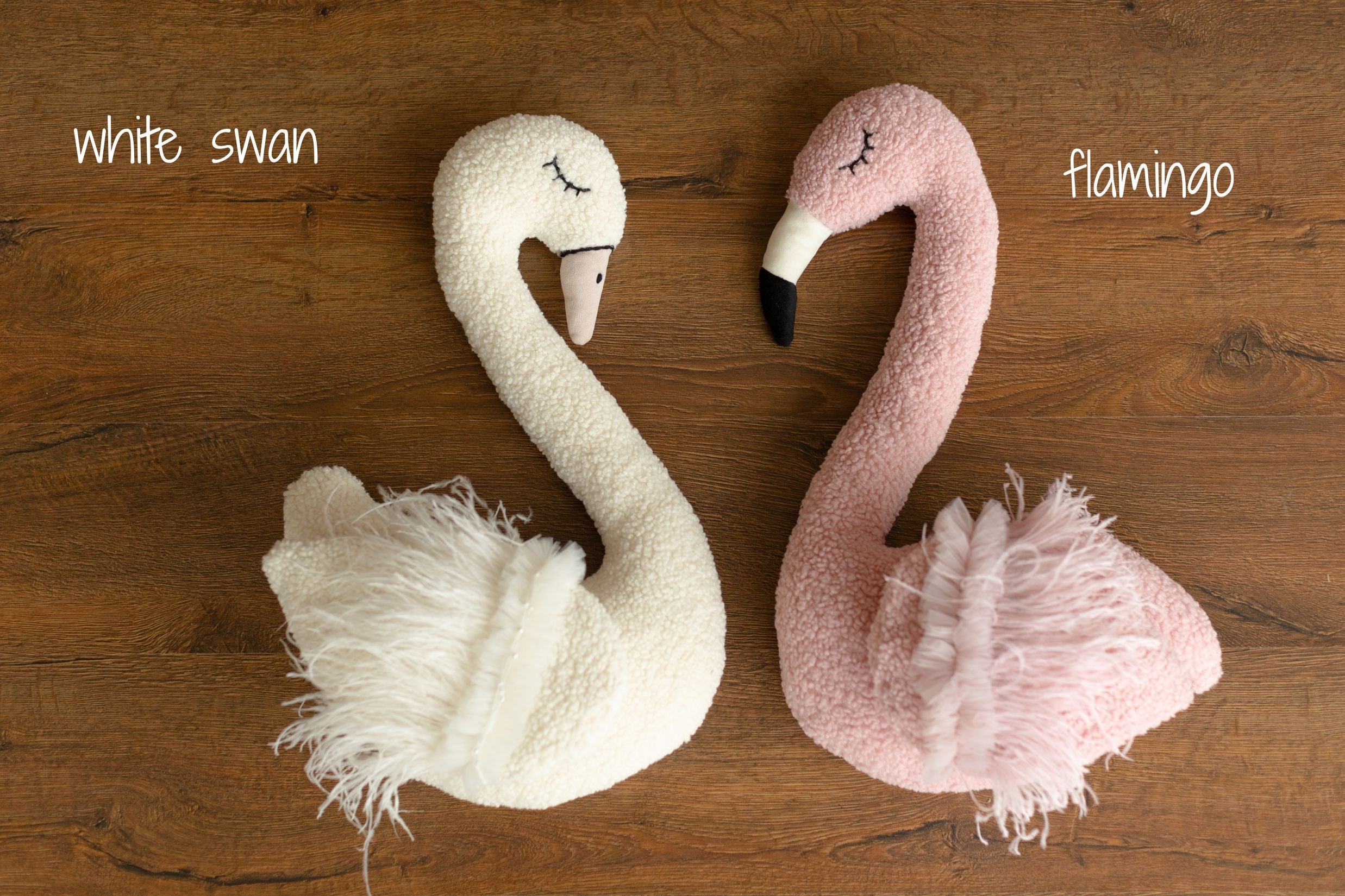 Newborn Flamingo Posing Toy, Newborn Animal Posing Pillow for Newborn Photography props, Newborn Stuffed Animal Pillow, White Swan Pillow