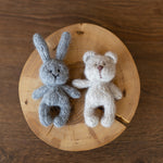 Newborn Knitted Teddy Bear Photography Props, Newborn Bunny Photo Toy, Baby Crochet Bear Toy, Newborn Photography Prop, Babyshower gift toy