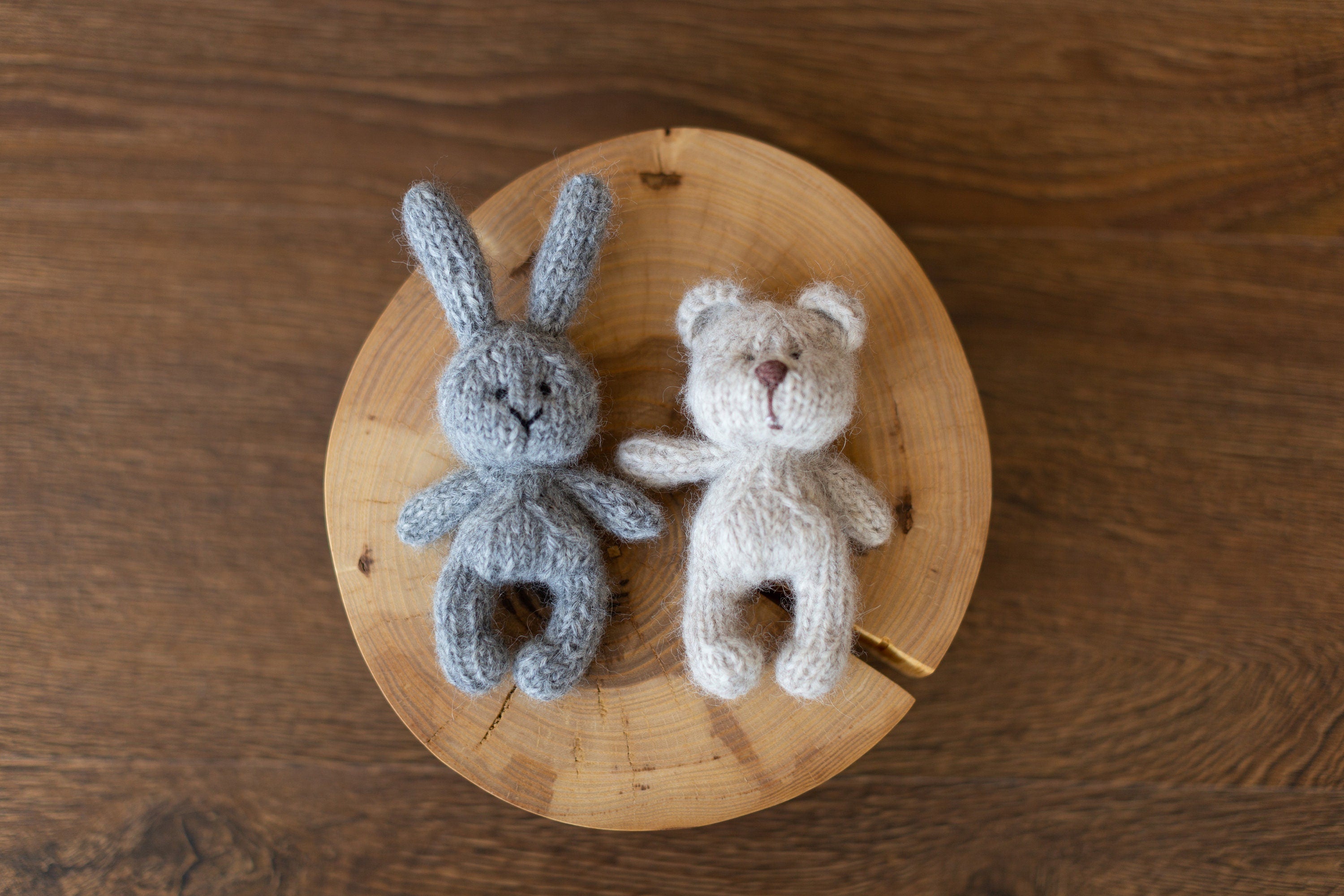 Newborn Knitted Teddy Bear Photography Props, Newborn Bunny Photo Toy, Baby Crochet Bear Toy, Newborn Photography Prop, Babyshower gift toy