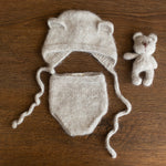 Newborn Knit Bear Hat for Newborn Photography Outfit, Newborn Teddy Bear Hat, Baby Bear Knitting Hat, Newborn Knit Outfit, Baby Shower Gift