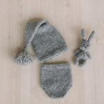 Newborn Knit Sleep Hat and Knit Bloomer for Newborn Photography Outfit, Newborn Sleep Hat, Newborn Diaper Cover, Newborn Knitted Outfit