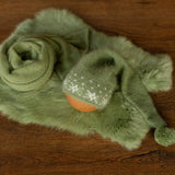 Newborn Sleep Hat and Wrap Sets Christmas Photography Set, Christmas Newborn Photography Props, Newborn Knitted Photo Props for Christmas