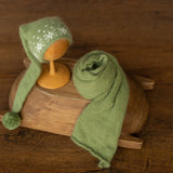 Newborn Sleep Hat and Wrap Sets Christmas Photography Set, Christmas Newborn Photography Props, Newborn Knitted Photo Props for Christmas