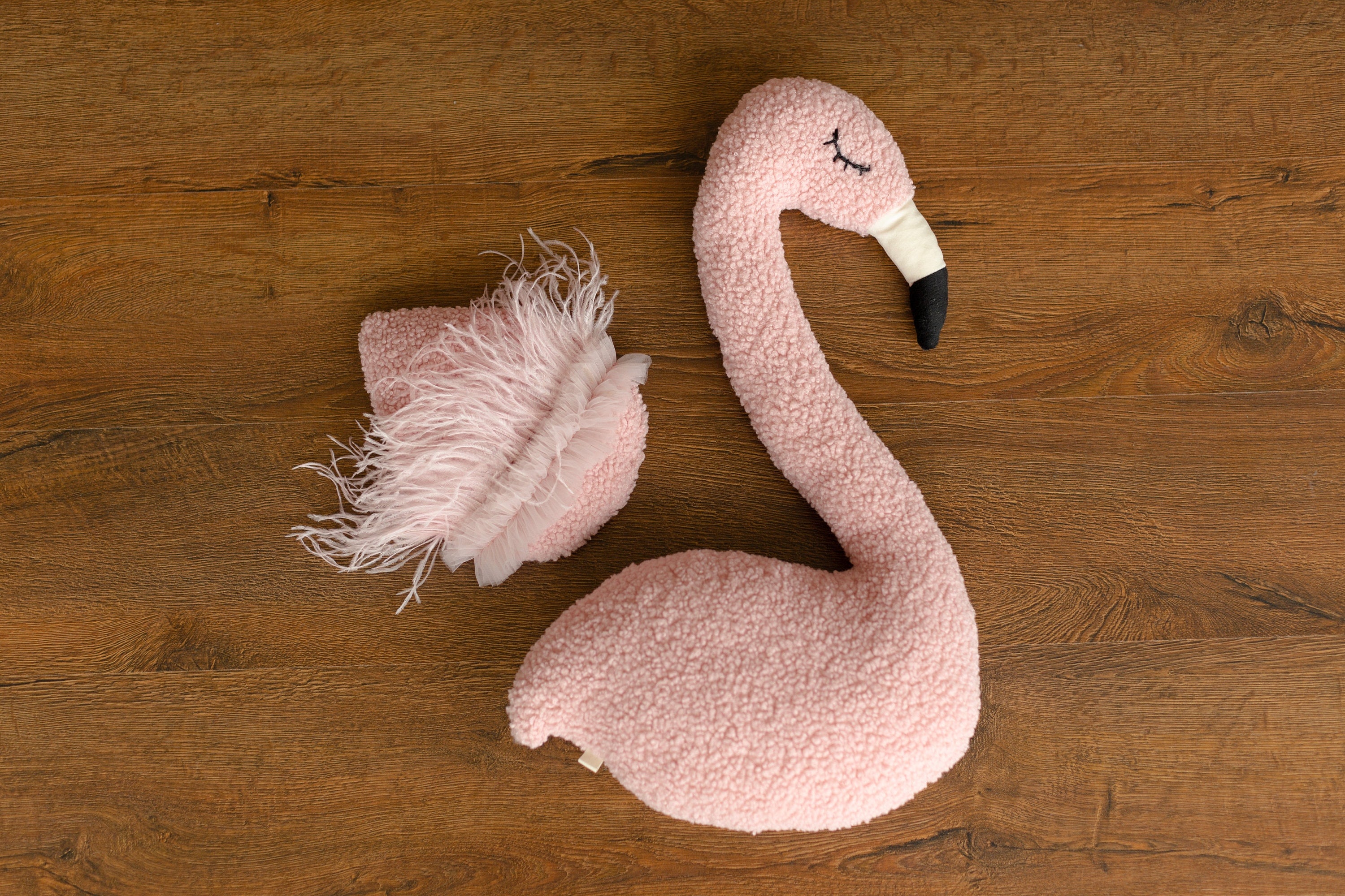 Newborn Flamingo Posing Toy, Newborn Animal Posing Pillow for Newborn Photography props, Newborn Stuffed Animal Pillow, White Swan Pillow