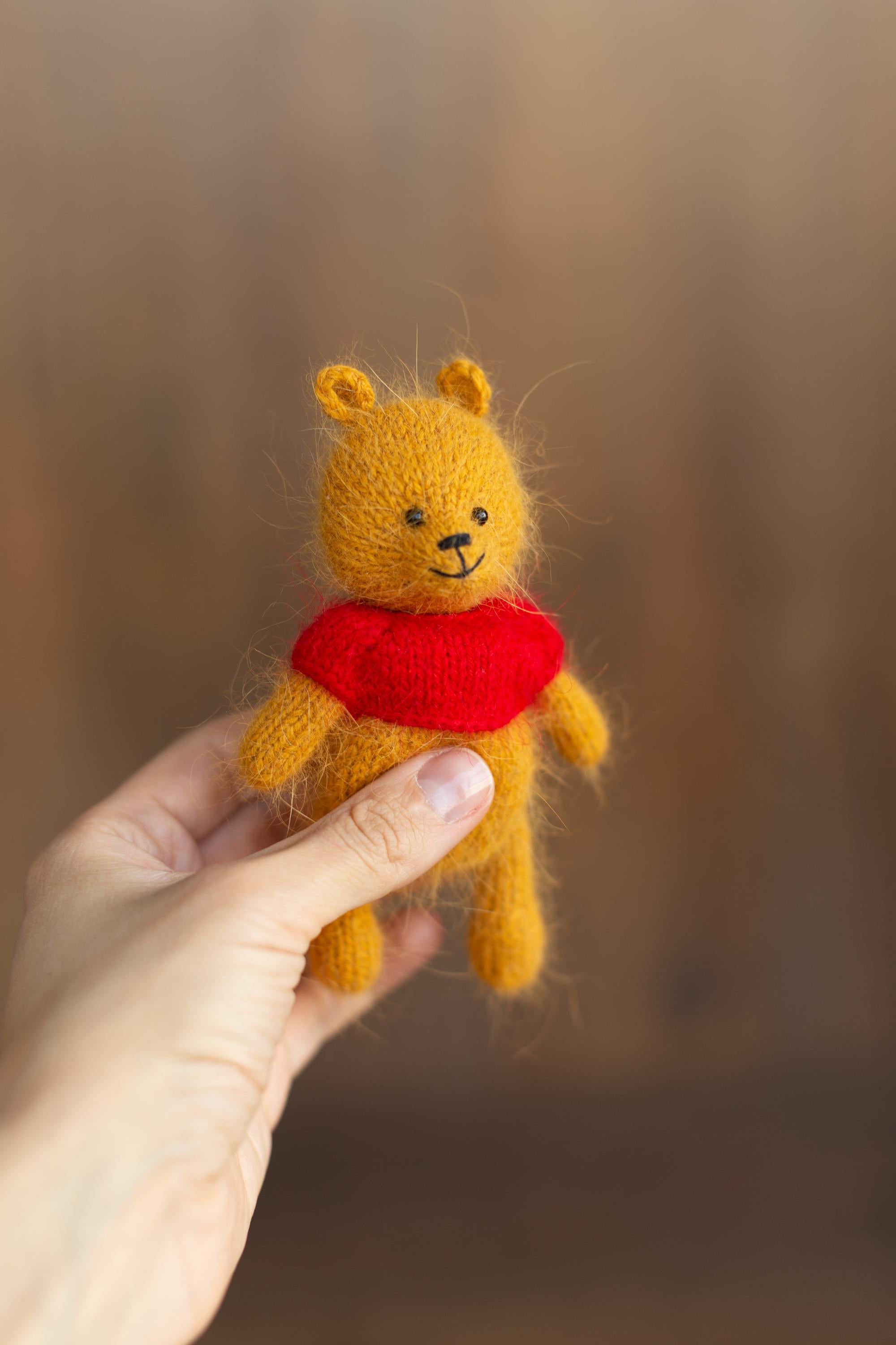 Baby Crochet Teddy Bear Birthday Gift Cartoon Characters, Newborn Photography props, Newborn Knitted Teddy Bear Toy, Baby Donkey Cartoon Toy