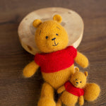 Baby Crochet Teddy Bear Birthday Gift Cartoon Characters, Newborn Photography props, Newborn Knitted Teddy Bear Toy, Baby Donkey Cartoon Toy