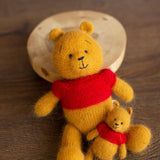 Baby Crochet Teddy Bear Birthday Gift Cartoon Characters, Newborn Photography props, Newborn Knitted Teddy Bear Toy, Baby Donkey Cartoon Toy