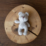 Newborn Knitted Teddy Bear Photography Props, Newborn Bunny Photo Toy, Baby Crochet Bear Toy, Newborn Photography Prop, Babyshower gift toy