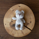Newborn Knitted Teddy Bear Photography Props, Newborn Bunny Photo Toy, Baby Crochet Bear Toy, Newborn Photography Prop, Babyshower gift toy