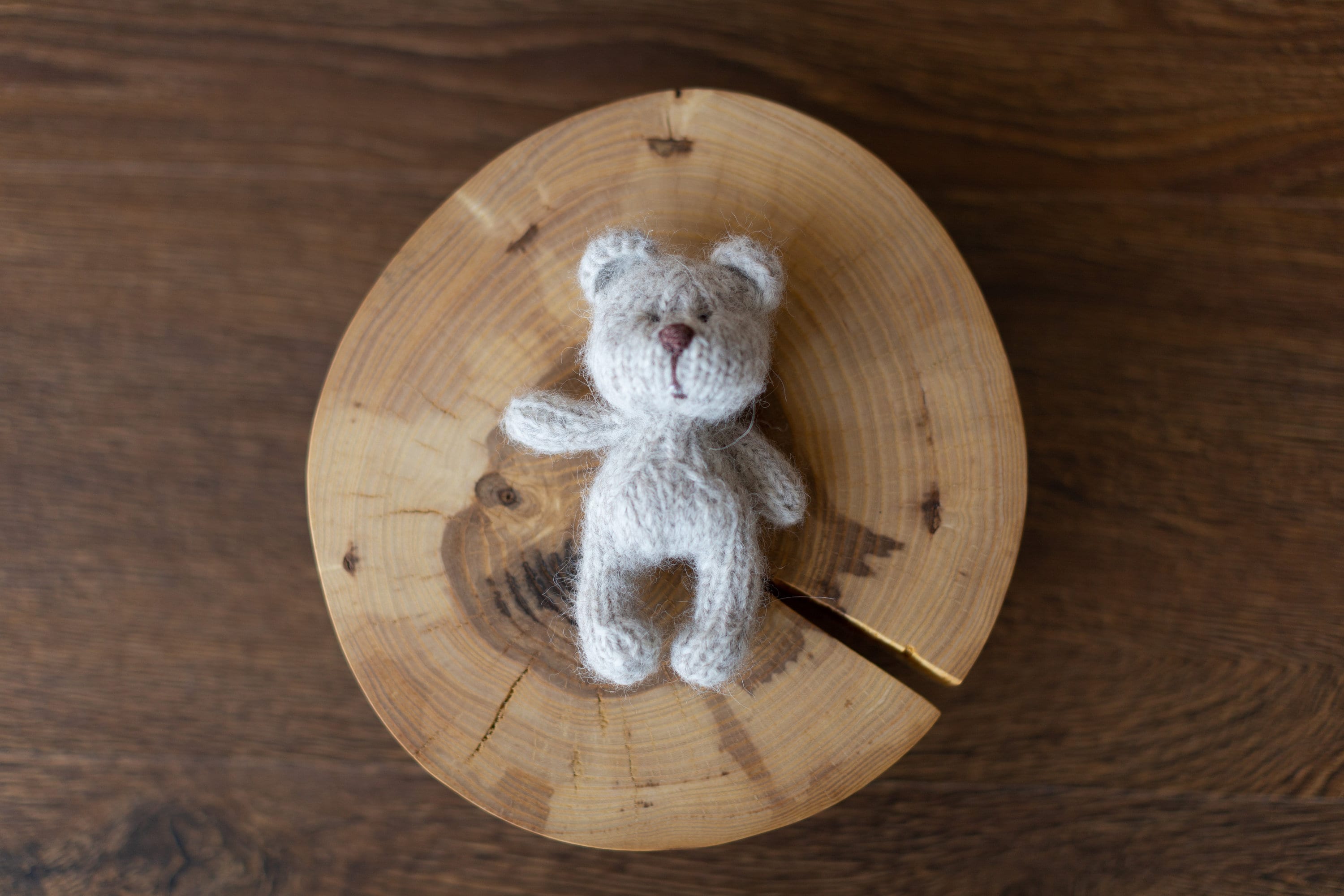 Newborn Knitted Teddy Bear Photography Props, Newborn Bunny Photo Toy, Baby Crochet Bear Toy, Newborn Photography Prop, Babyshower gift toy