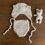 Newborn Knitted Teddy Bear Photography Props, Newborn Bunny Photo Toy, Baby Crochet Bear Toy, Newborn Photography Prop, Babyshower gift toy