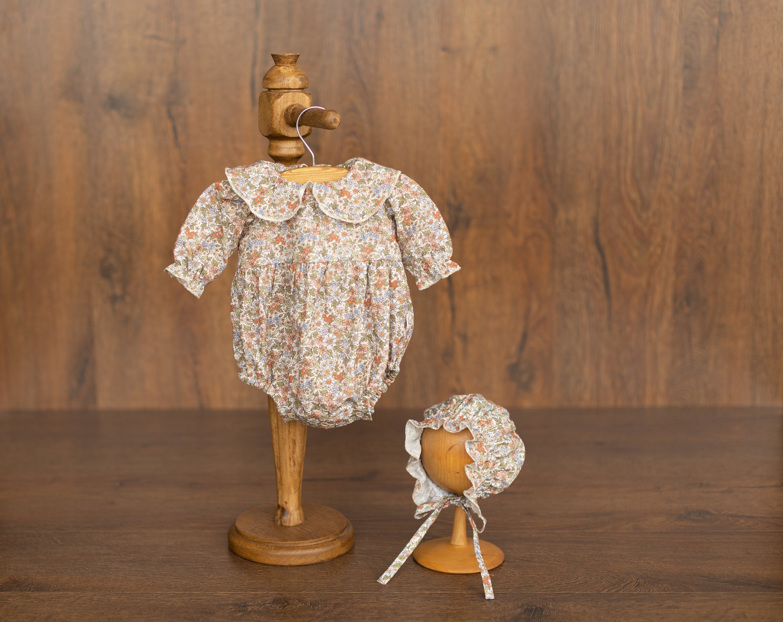 Flower Baby Linen Outfit, Baby Girl Linen Romper, Baby Linen Apparel, Newborn Girl Coming Home Outfit, Newborn Photography Outfit Girl