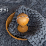 Iron Blue Flokati Newborn Photography Props Set, Newborn Merino Wool Blanket, Newborn Posing Fabric Backdrop, Newborn Layering Photo Props