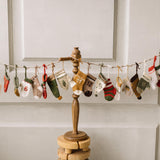 Knitted Christmas Advent Calendar for Kids, Knitted Advent Calendar Socks, 24 Knit Socks Christmas Calendar, Christmas Stockings Knitted