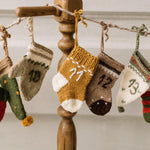 Knitted Christmas Advent Calendar for Kids, Knitted Advent Calendar Socks, 24 Knit Socks Christmas Calendar, Christmas Stockings Knitted