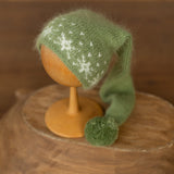 Newborn Sleep Hat and Wrap Sets Christmas Photography Set, Christmas Newborn Photography Props, Newborn Knitted Photo Props for Christmas