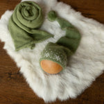 Newborn Sleep Hat and Wrap Sets Christmas Photography Set, Christmas Newborn Photography Props, Newborn Knitted Photo Props for Christmas