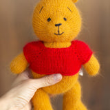 Baby Crochet Teddy Bear Birthday Gift Cartoon Characters, Newborn Photography props, Newborn Knitted Teddy Bear Toy, Baby Donkey Cartoon Toy