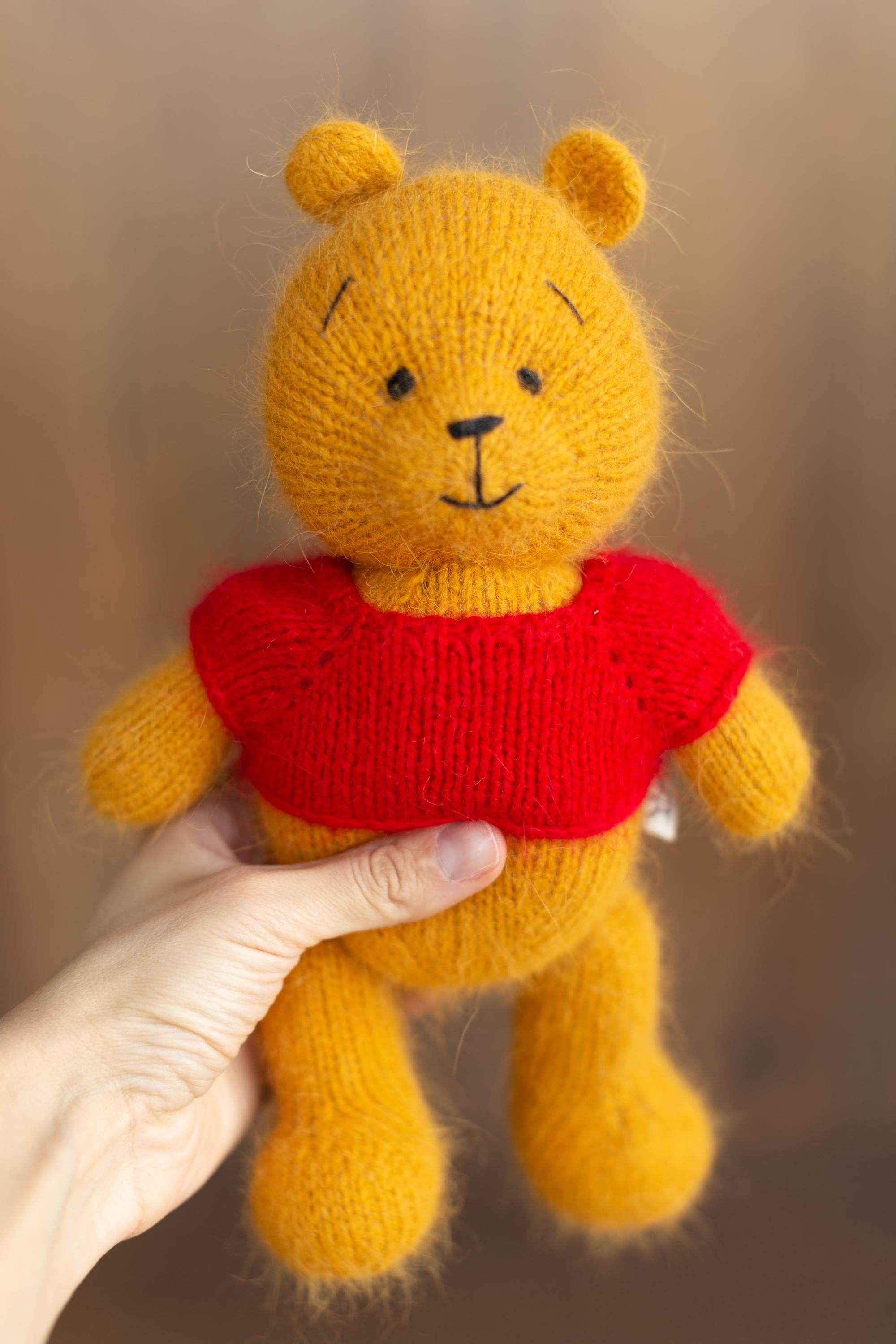 Baby Crochet Teddy Bear Birthday Gift Cartoon Characters, Newborn Photography props, Newborn Knitted Teddy Bear Toy, Baby Donkey Cartoon Toy