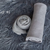 Iron Blue Flokati Newborn Photography Props Set, Newborn Merino Wool Blanket, Newborn Posing Fabric Backdrop, Newborn Layering Photo Props