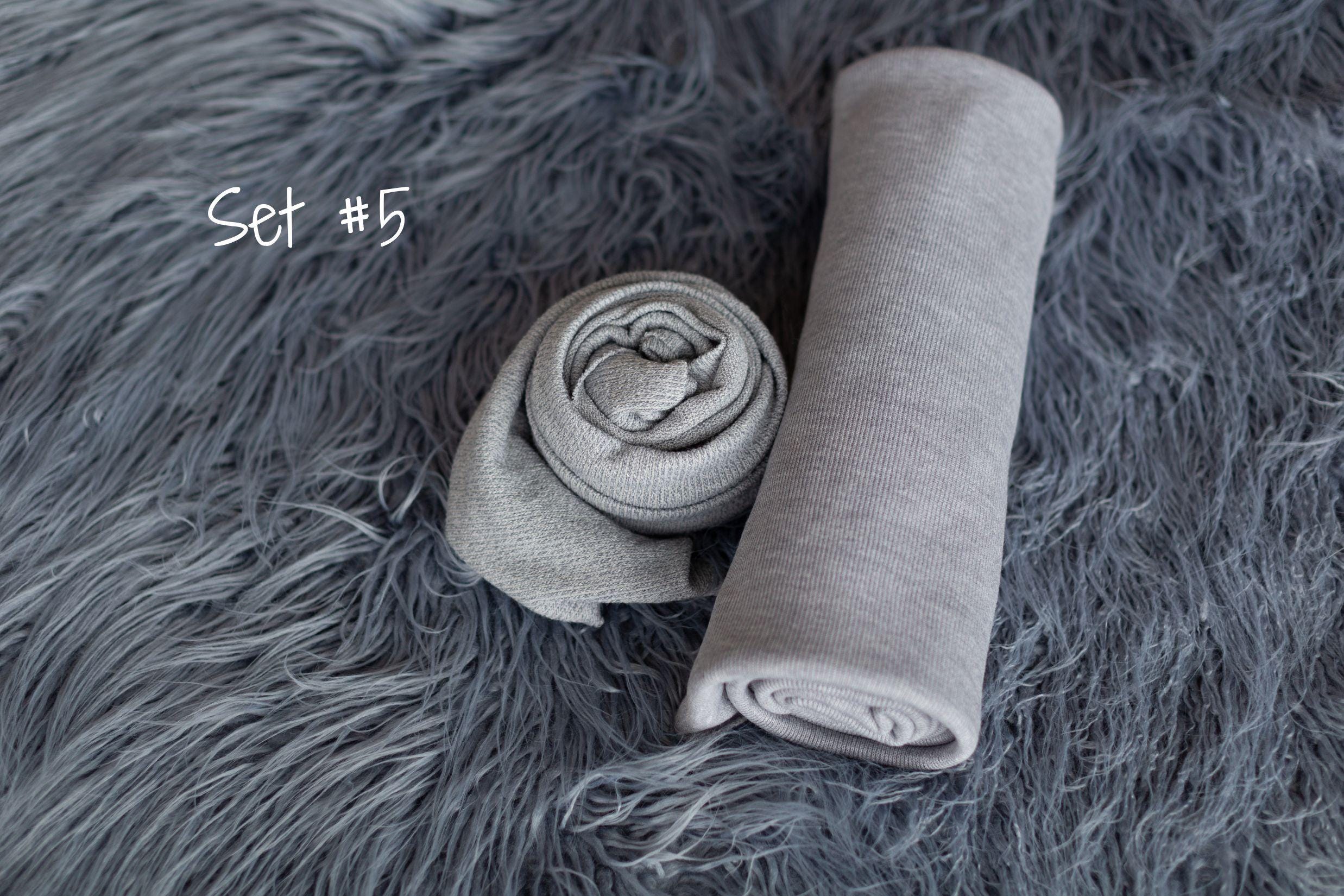 Iron Blue Flokati Newborn Photography Props Set, Newborn Merino Wool Blanket, Newborn Posing Fabric Backdrop, Newborn Layering Photo Props