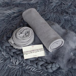 Iron Blue Flokati Newborn Photography Props Set, Newborn Merino Wool Blanket, Newborn Posing Fabric Backdrop, Newborn Layering Photo Props