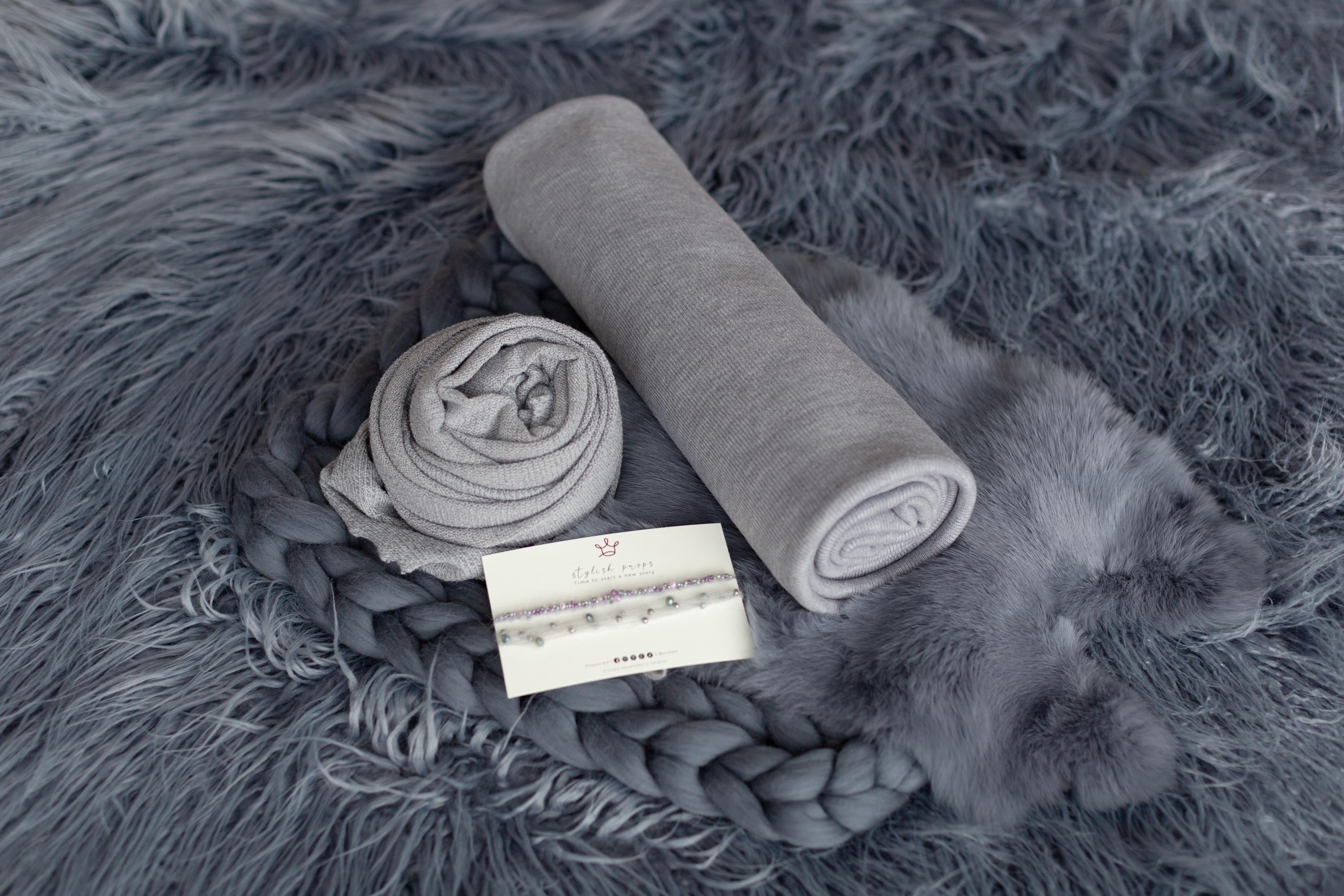 Iron Blue Flokati Newborn Photography Props Set, Newborn Merino Wool Blanket, Newborn Posing Fabric Backdrop, Newborn Layering Photo Props