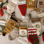 Knitted Christmas Advent Calendar for Kids, Knitted Advent Calendar Socks, 24 Knit Socks Christmas Calendar, Christmas Stockings Knitted
