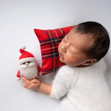 Newborn Plaid Photo Pillow, Newborn Posing Pillow, Newborn Christmas Pillow, Newborn Photography props, Christmas Newborn Photo Props