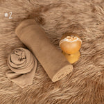 Brown Flokati Newborn Photography Props Set, Newborn Posing Fabric Backdrop, Newborn Layering Photo Props, Newborn Fabric Backdrop Props