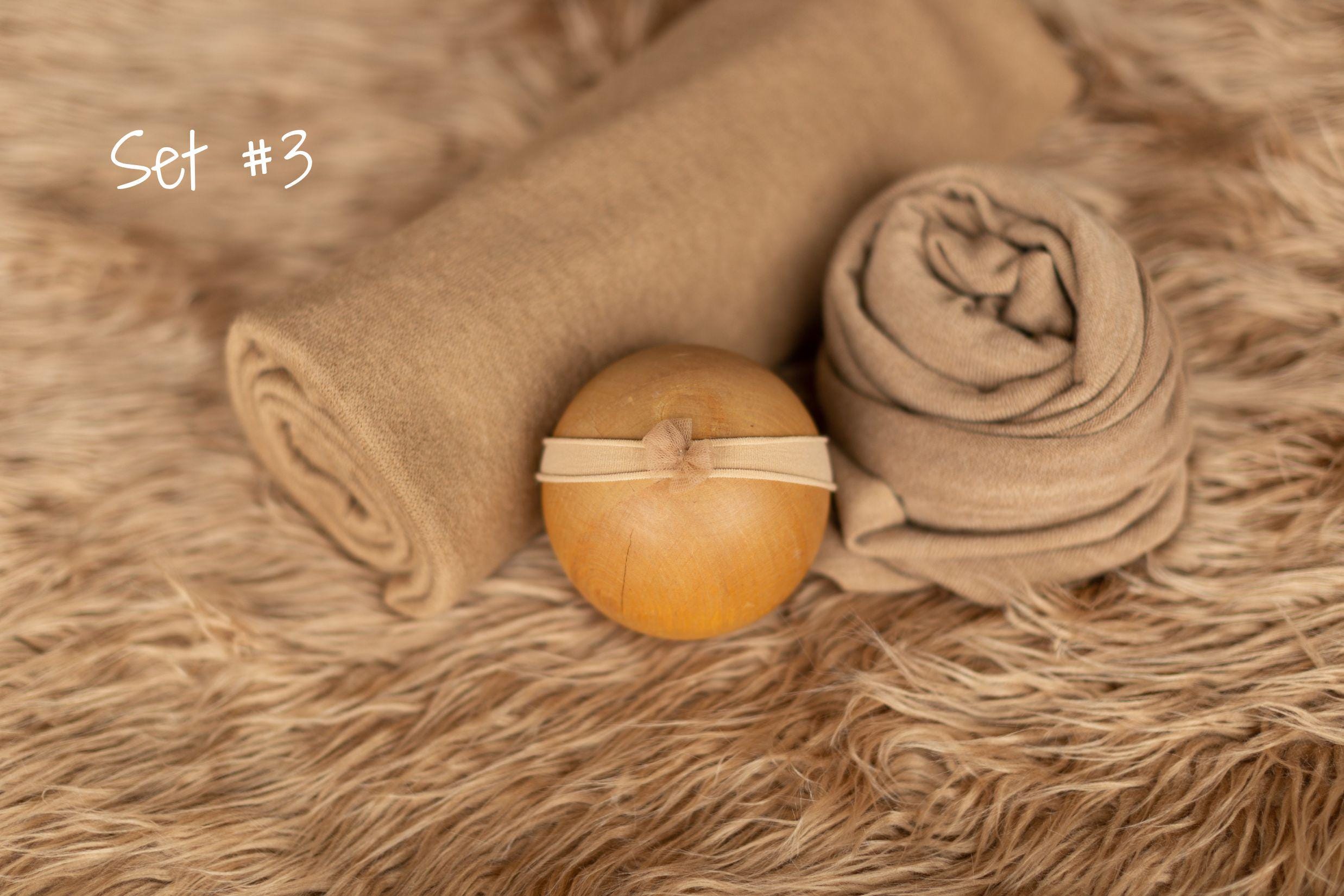 Brown Flokati Newborn Photography Props Set, Newborn Posing Fabric Backdrop, Newborn Layering Photo Props, Newborn Fabric Backdrop Props