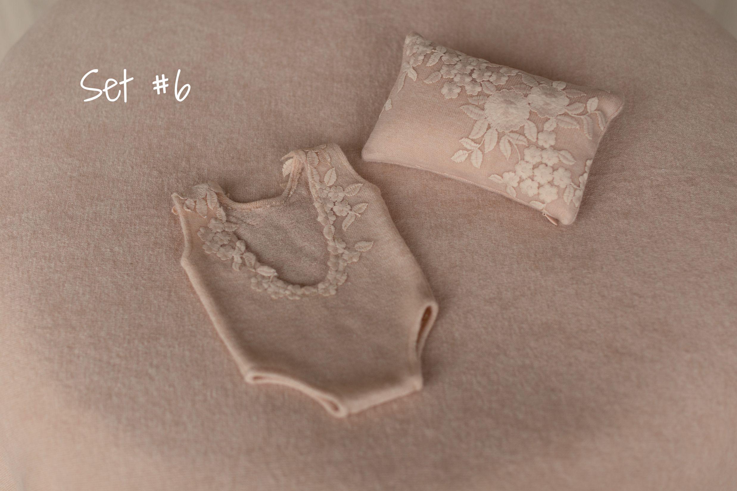 Peach Newborn Photography Props Set, Newborn Fabric Backdrop Beanbag, Natural rabbit fur, Newborn Posing Fabric, Newborn Posing Pillow