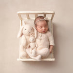 Angora Wool Knitted Baby Rabbit Hat – Newborn Bunny Outfit Prop