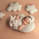 Curly Fur Cloud Pillow for Baby Room Decor, Newborn Cloud Pillow Props for Newborn Photography Props Set, Newborn Posing Pillow Props
