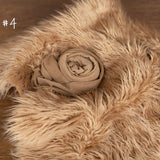 Brown Flokati Newborn Photography Props Set, Newborn Posing Fabric Backdrop, Newborn Layering Photo Props, Newborn Fabric Backdrop Props