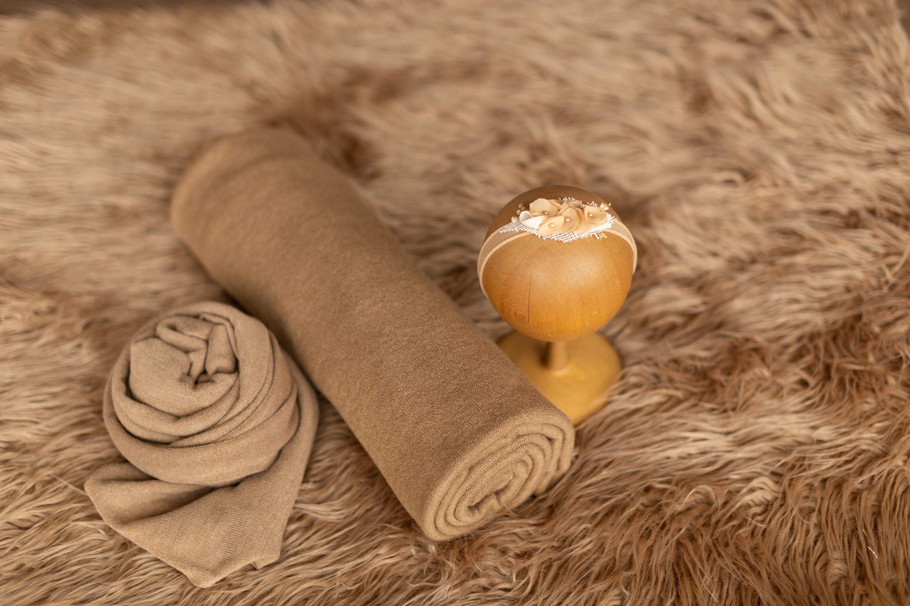 Brown Flokati Newborn Photography Props Set, Newborn Posing Fabric Backdrop, Newborn Layering Photo Props, Newborn Fabric Backdrop Props