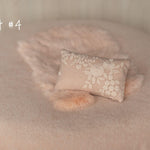 Peach Newborn Photography Props Set, Newborn Fabric Backdrop Beanbag, Natural rabbit fur, Newborn Posing Fabric, Newborn Posing Pillow