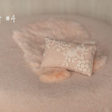 Peach Newborn Photography Props Set, Newborn Fabric Backdrop Beanbag, Natural rabbit fur, Newborn Posing Fabric, Newborn Posing Pillow