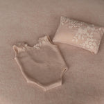 Peach Newborn Photography Props Set, Newborn Fabric Backdrop Beanbag, Natural rabbit fur, Newborn Posing Fabric, Newborn Posing Pillow