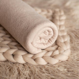 Beige Flokati Newborn Photography Props Set, Newborn Posing Fabric Backdrop, Newborn Fabric Photo Props, Newborn Merino Wool Blanket