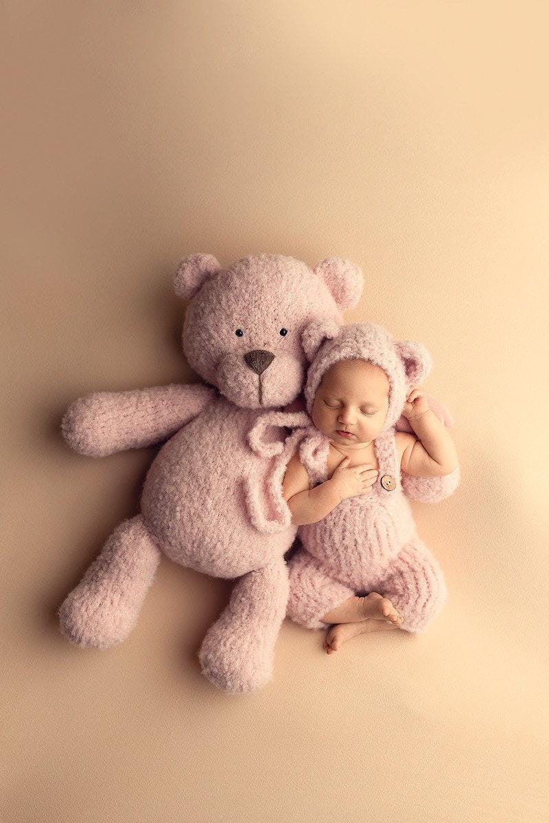 Handmade Boucle Teddy Bears for newborn photography props