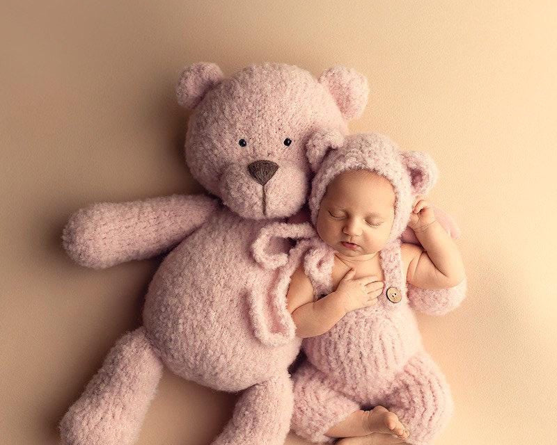 Handmade Boucle Teddy Bears for newborn photography props