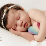 Newborn Rainbow Felted Heart Set, Newborn photography props, Newborn Rainbow photo props,Newborn felted prop,Baby Rainbow Felted Wool Hearts