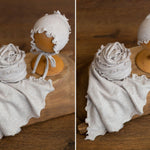 Newborn Photo Wrap with Newborn Sleep Hat, Newborn Stretch Wrap for Photography, Newborn photography props, Newborn Posing Fabric