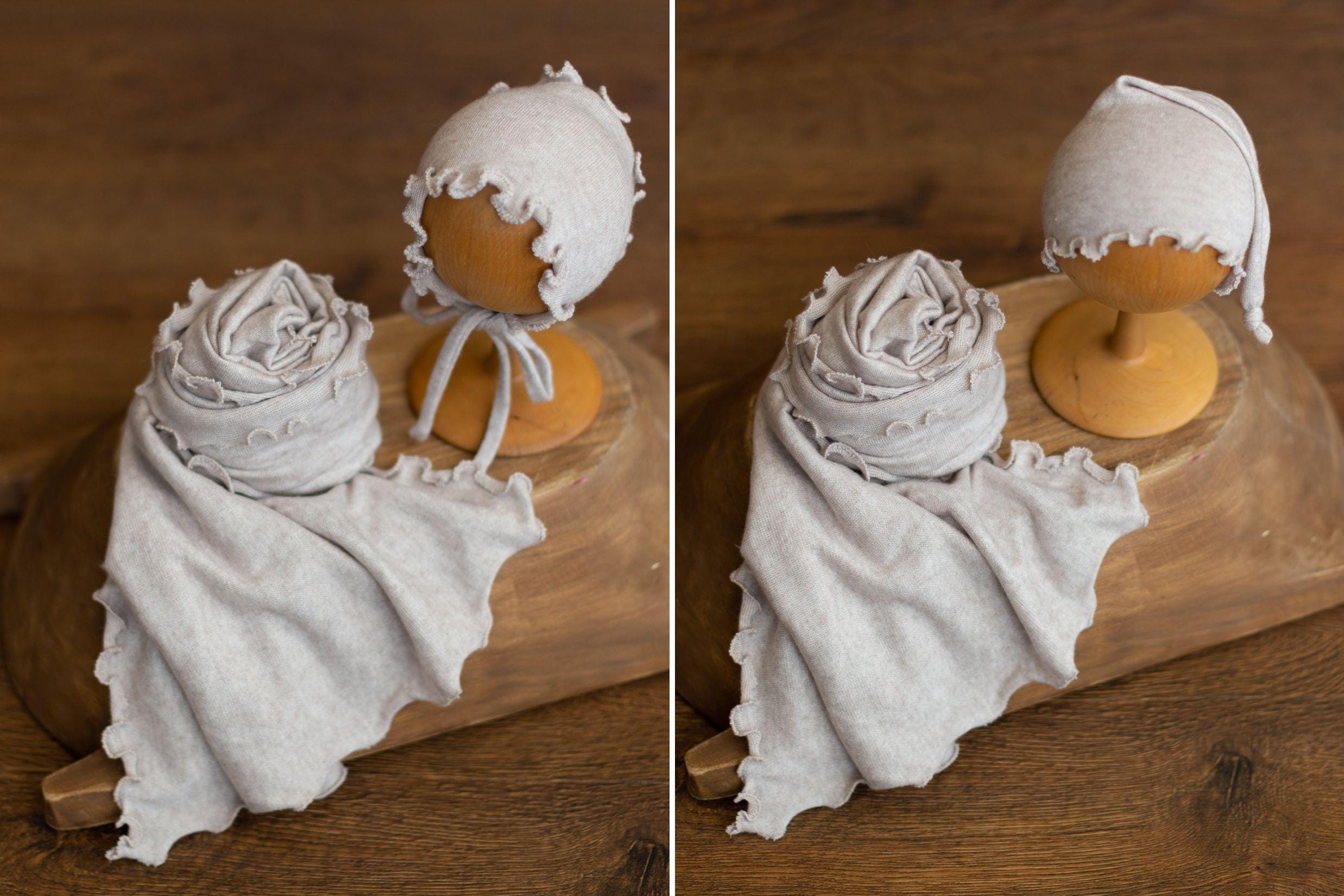 Newborn Photo Wrap with Newborn Sleep Hat, Newborn Stretch Wrap for Photography, Newborn photography props, Newborn Posing Fabric